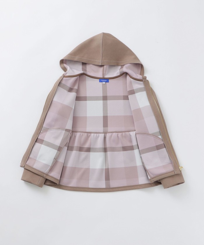 クレストブリッジチェックダンボールジップアップブルゾン