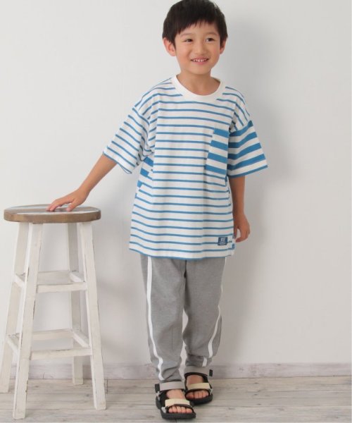 ikka kids(イッカ　キッズ)/USAコットン 異ピッチボーダーポケT（120〜160cm）/img08