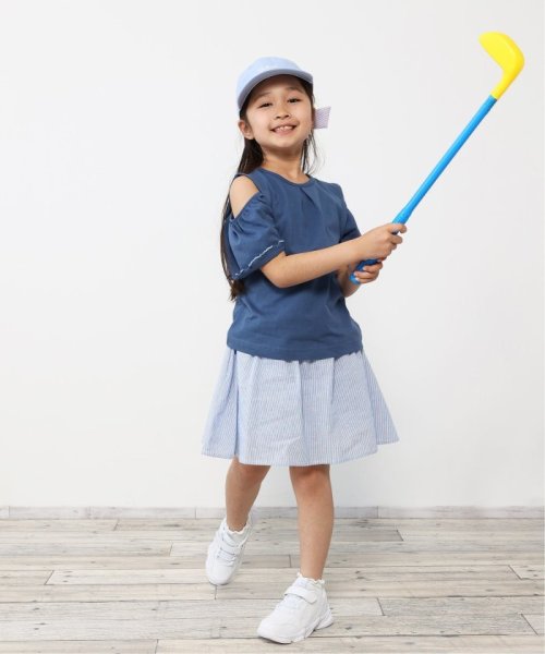 ikka kids(イッカ　キッズ)/USAコットン メロー肩開きTシャツ（120〜160cm）/img05