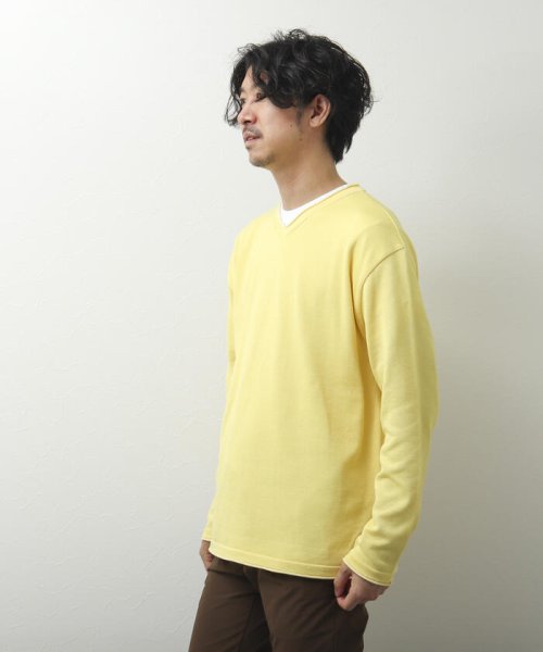 NOLLEY’S goodman(ノーリーズグッドマン)/SIX FUNCTIONS プレーティング Vネックプルオーバーニット（※半袖Ｔシャツ付き）/img03