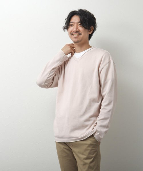 NOLLEY’S goodman(ノーリーズグッドマン)/SIX FUNCTIONS プレーティング Vネックプルオーバーニット（※半袖Ｔシャツ付き）/img52