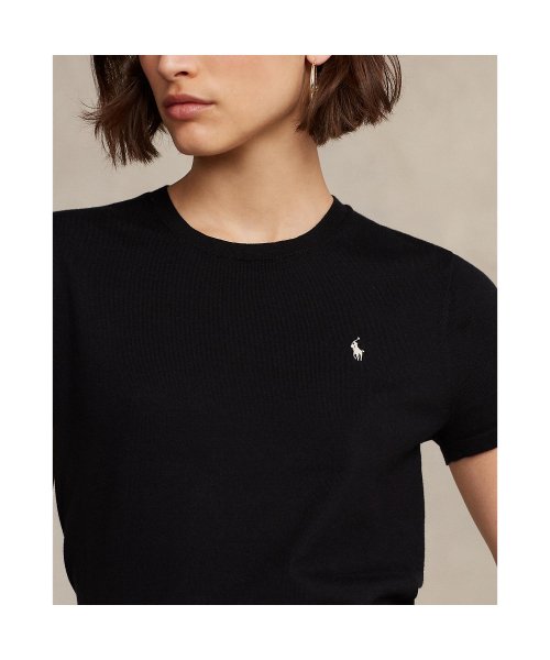 コットンブレンド ショートスリーブ セーター 