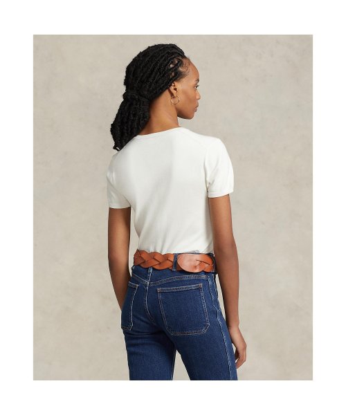 コットンブレンド ショートスリーブ セーター 