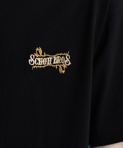 Schott(ショット)/S/S T－SHIRT "EMBROIDERED　SCHOTT　BROS."/刺繍Tシャツ "ショットブロス/img04