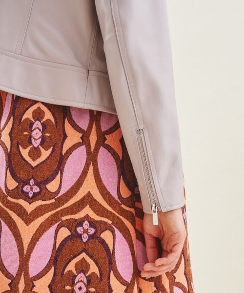 レザーノーカラーライダース 