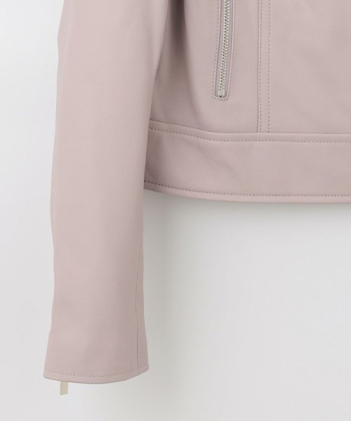 レザーノーカラーライダース 