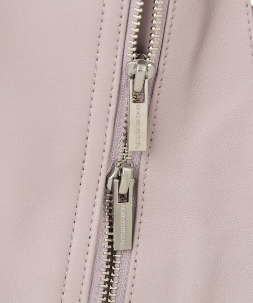 レザーノーカラーライダース 