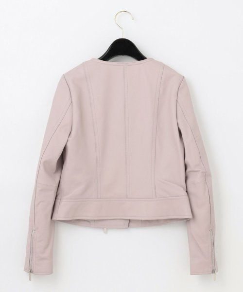 レザーノーカラーライダース 