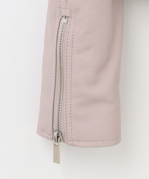 レザーノーカラーライダース 