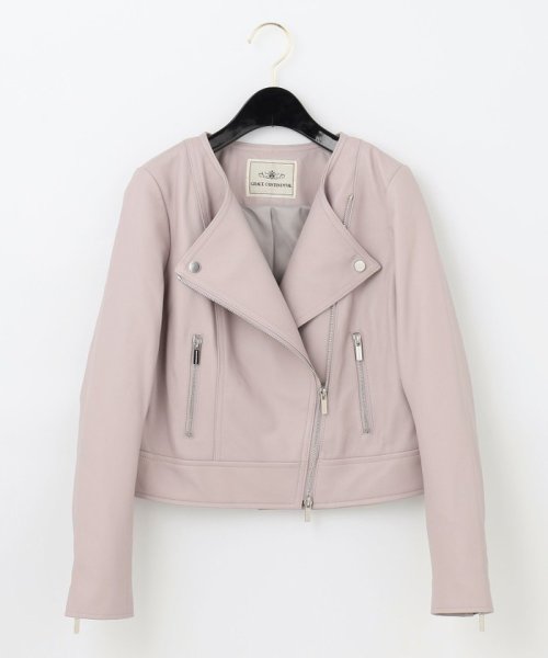 レザーノーカラーライダース 