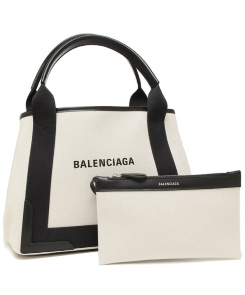 BALENCIAGA(バレンシアガ)/バレンシアガ ハンドバッグ ネイビースモールカバ Sサイズ ロゴ ホワイト レディース BALENCIAGA 339933 210F3 9261/img01