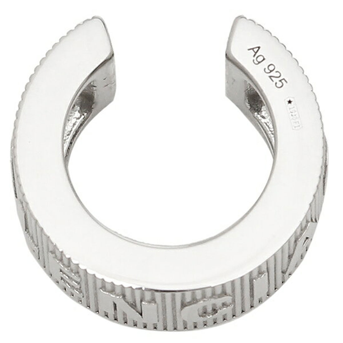 バレンシアガLogo Hoop ピアス スターリングシルバー バレンシアガ