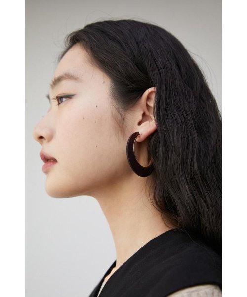 AZUL by moussy(アズールバイマウジー)/WOOD BIG HOOP EARRINGS/img05