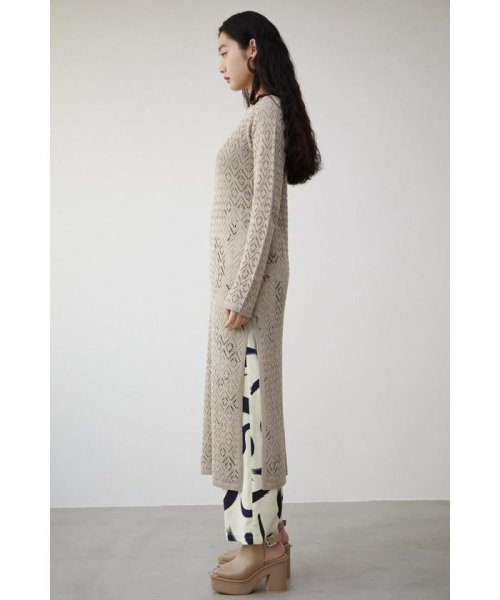 AZUL by moussy(アズールバイマウジー)/CROCHET SLIT LONG KNIT TOPS/img14