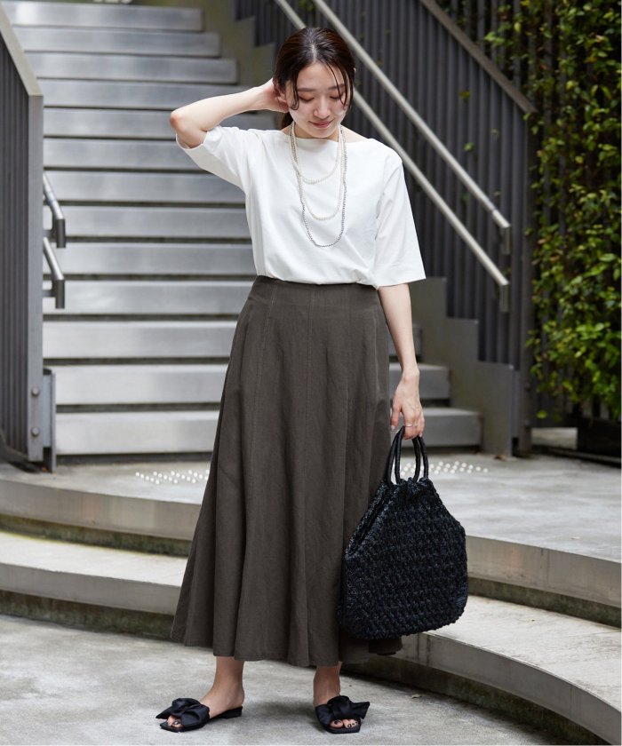 Cotton Linen フレアスカート