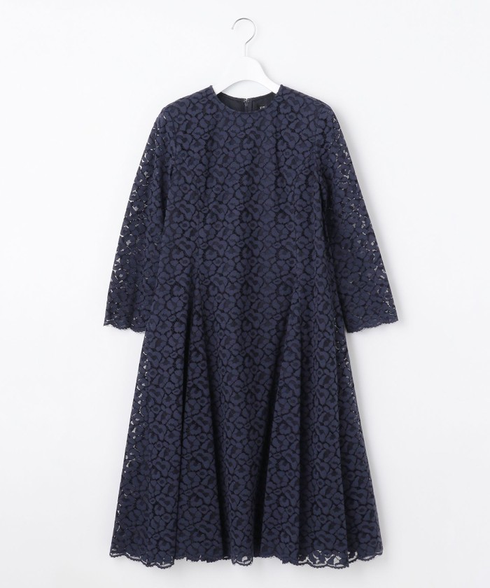 海外で買 1903*フェミニンフラワーレース2ピースドレスblL