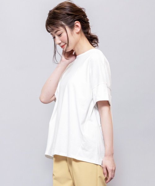 mili an deni(ミリアンデニ)/綿100%バックタックTシャツ レディース トップス 半袖 tシャツ カットソー/img38