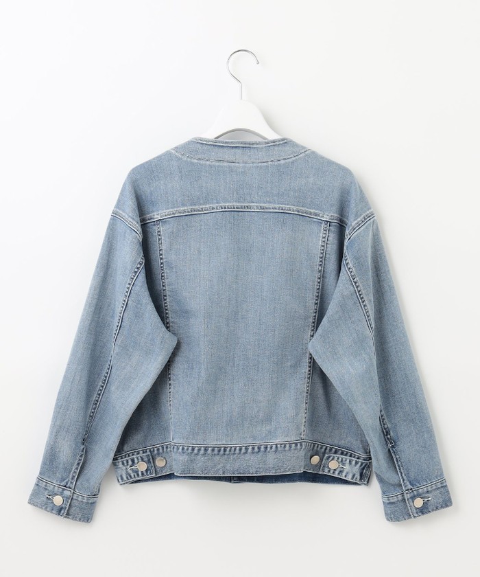 ご好評につき追加生産・洗える】USUKARU DENIM ノーカラージャケット