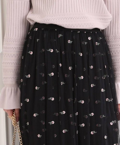 Couture Brooch(クチュールブローチ)/【すぐに着まわせる、春アイテム】チュール刺繍スカート/img18