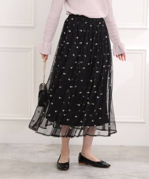 Couture Brooch(クチュールブローチ)/【すぐに着まわせる、春アイテム】チュール刺繍スカート/img20