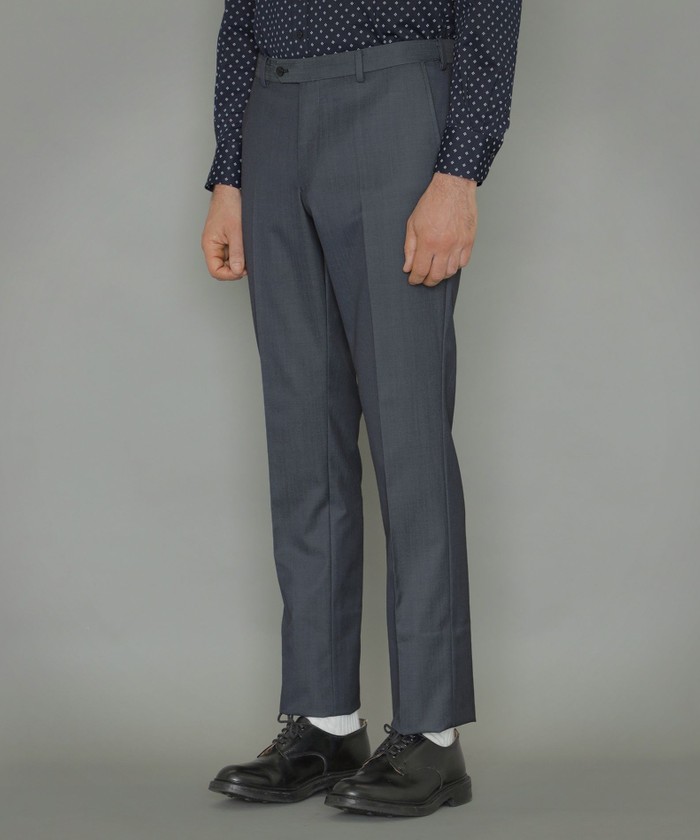Adjustable Fit】シンセティックウールデニムライクスラックス