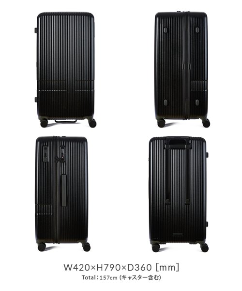 innovator(イノベーター)/2年保証 イノベーター スーツケース LLサイズ 92L 軽量 大容量 深型 縦長 コンテナ型 ストッパー アースカラー innovator inv80－2/img05