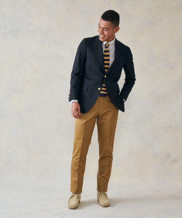 J.PRESS BASIC】ペピンメリノトロピカル 紺ブレザー / 背抜き J.PRESS BASIC】ペピンメリノトロピカル 紺ブレザー / 背抜き