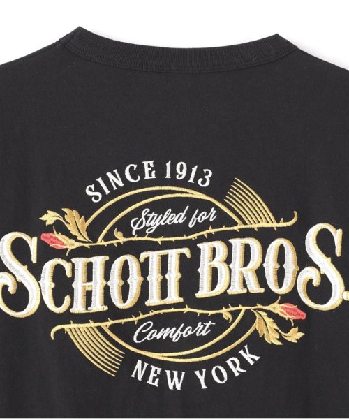 Schott(ショット)/S/S T－SHIRT "EMBROIDERED　SCHOTT　BROS."/刺繍Tシャツ "ショットブロス/img16