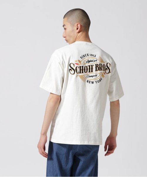 Schott(ショット)/S/S T－SHIRT "EMBROIDERED　SCHOTT　BROS."/刺繍Tシャツ "ショットブロス/img19