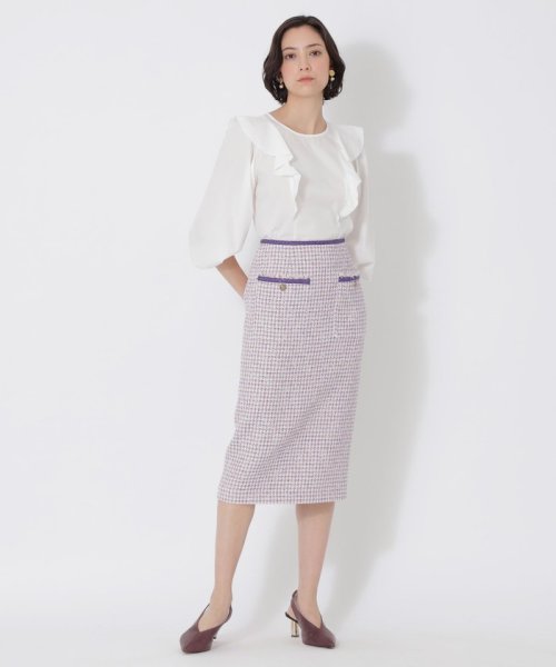 セール】【EPOCA STORIA】チェックツイード タイトスカート  