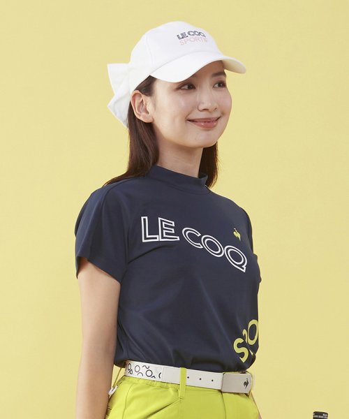 le coq sportif GOLF (ルコックスポルティフ（ゴルフ）)/【2023JLPGAツアー小祝さくらプロ優勝時着用】ロゴ半袖モックネックシャツ 【アウトレット】/img09