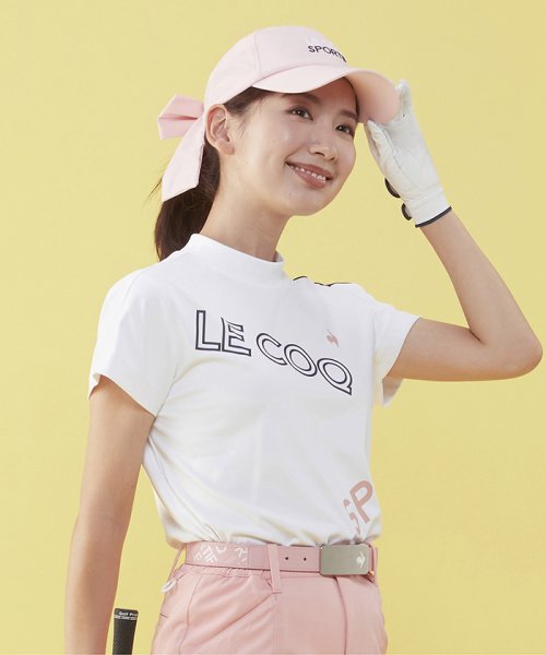 le coq sportif GOLF (ルコックスポルティフ（ゴルフ）)/【2023JLPGAツアー小祝さくらプロ優勝時着用】ロゴ半袖モックネックシャツ 【アウトレット】/img12