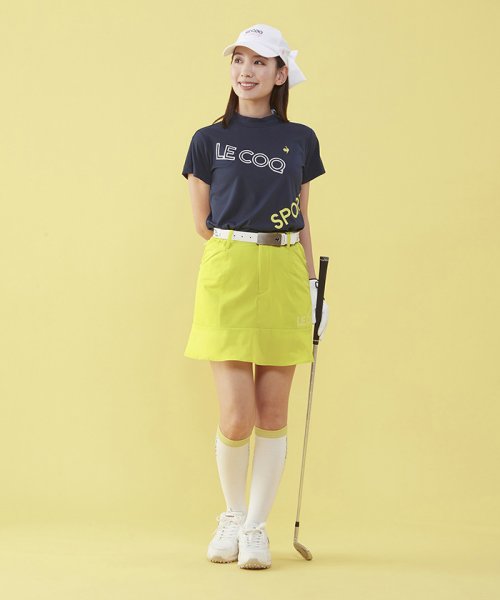 le coq sportif GOLF (ルコックスポルティフ（ゴルフ）)/【2023JLPGAツアー小祝さくらプロ優勝時着用】ロゴ半袖モックネックシャツ 【アウトレット】/img13