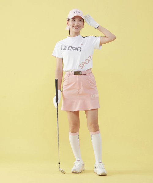 le coq sportif GOLF (ルコックスポルティフ（ゴルフ）)/【2023JLPGAツアー小祝さくらプロ優勝時着用】ロゴ半袖モックネックシャツ 【アウトレット】/img15