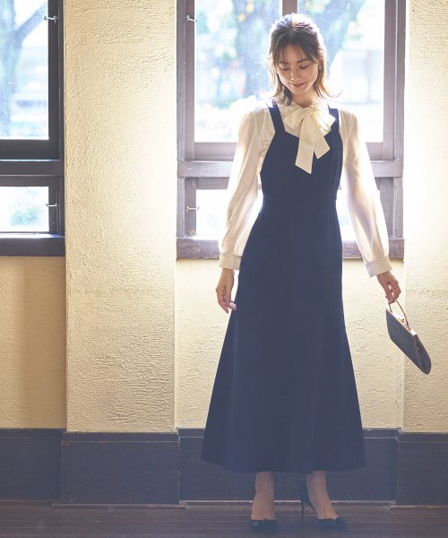 クロップドテーラードジャケット＆マーメイドワンピーススーツ「SU1189」 ジャケット ワンピース スタイルアップを叶えてくれます 軽やかに揺れるマーメイドラインのジャンパースカート 7号 9号 11号 13号 15号 95％　ポリウレタン