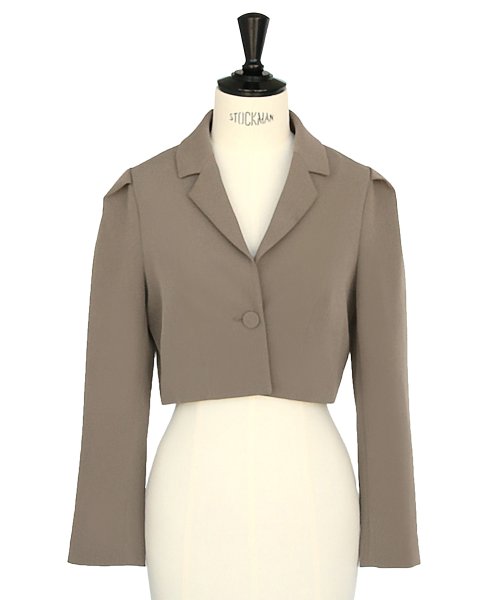 クロップドテーラードジャケット＆マーメイドワンピーススーツ「SU1189」 ジャケット ワンピース スタイルアップを叶えてくれます 軽やかに揺れるマーメイドラインのジャンパースカート 7号 9号 11号 13号 15号 95％　ポリウレタン