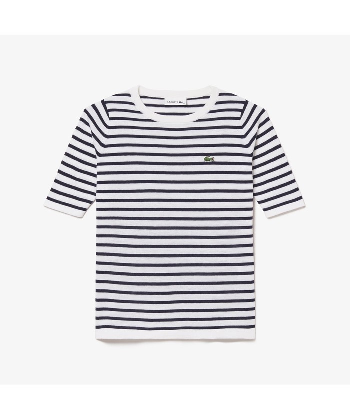 クールマックスボーダーニットTシャツ(505172318) | ラコステ(LACOSTE