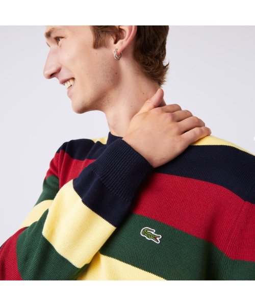 LACOSTE Mens(ラコステ　メンズ)/ボーダーオーガニックコットンニットセーター/img06