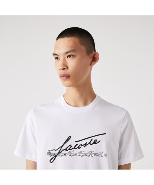 LACOSTE Mens(ラコステ　メンズ)/スクリプトブランドネームロゴプリントTシャツ/img01