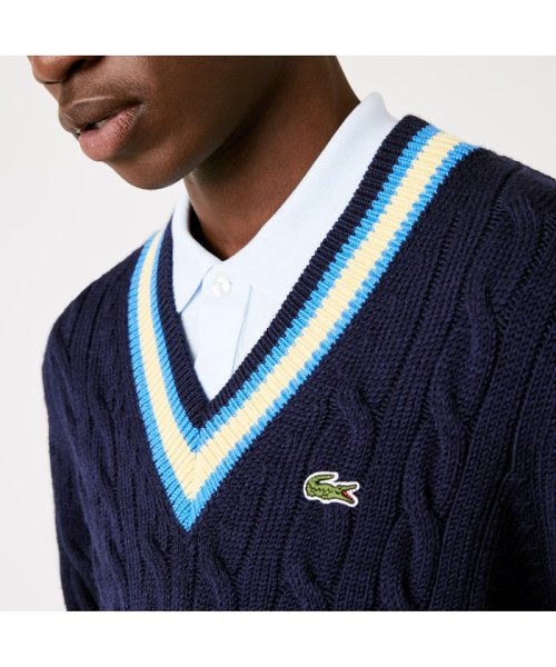 LACOSTE Mens(ラコステ　メンズ)/Vネックテニスセーター/img03