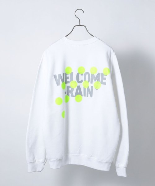 SHIPS any MEN(シップス　エニィ　メン)/【SHIPS any別注】Welcome－rain: NEON RAINDROPS プリント スウェット/img02