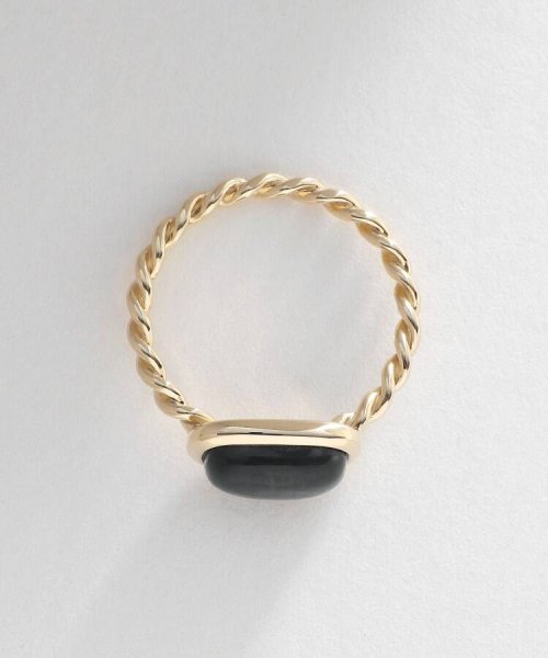 K10ブルータイガーアイ クッションカボション リング 