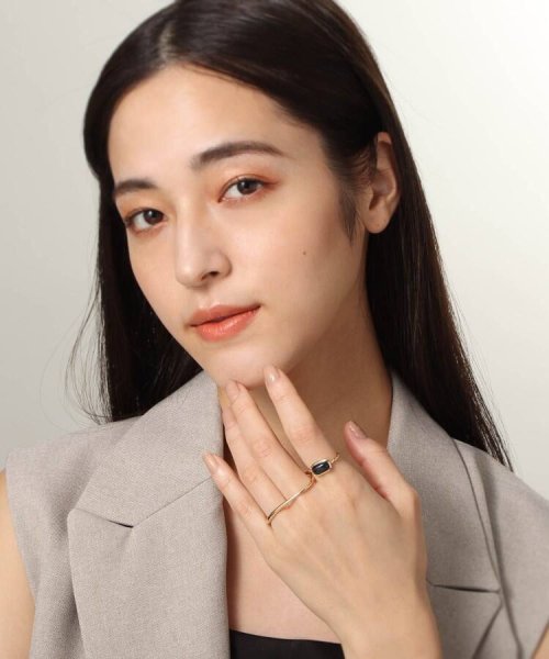 K10ブルータイガーアイ クッションカボション リング 