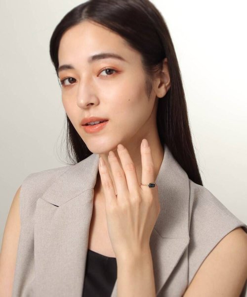 K10ブルータイガーアイ クッションカボション リング 