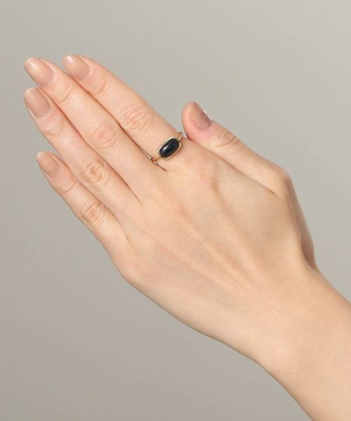 K10ブルータイガーアイ クッションカボション リング 