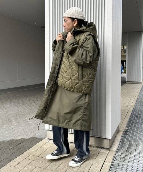 ナイロンタッサー ４ＷＡＹ モッズコート［フーデットベストセット］ 