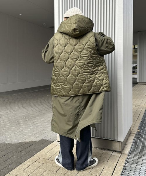 ナイロンタッサー ４ＷＡＹ モッズコート［フーデットベストセット］ 