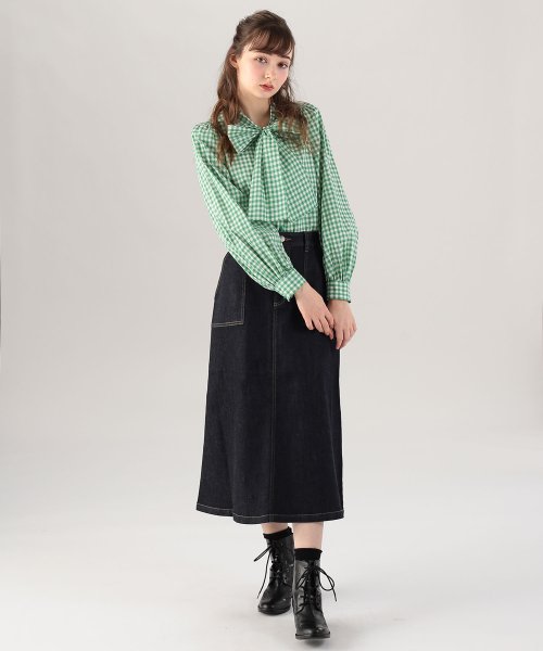 To b. by agnes b. OUTLET(トゥー　ビー　バイ　アニエスベー　アウトレット)/【Outlet】WT85 CHEMISE ギンガムチェック ブラウス/img03