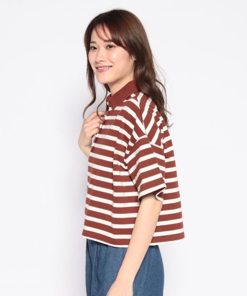 LEVI’S OUTLET(リーバイスアウトレット)/ASTRID POLO CINNAMON_ FIRED BRICK STRIPE/img01