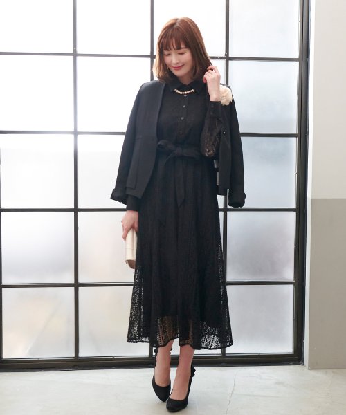 ルイルエブティック(RUIRUE BOUTIQUE) |レースシャツワンピース  